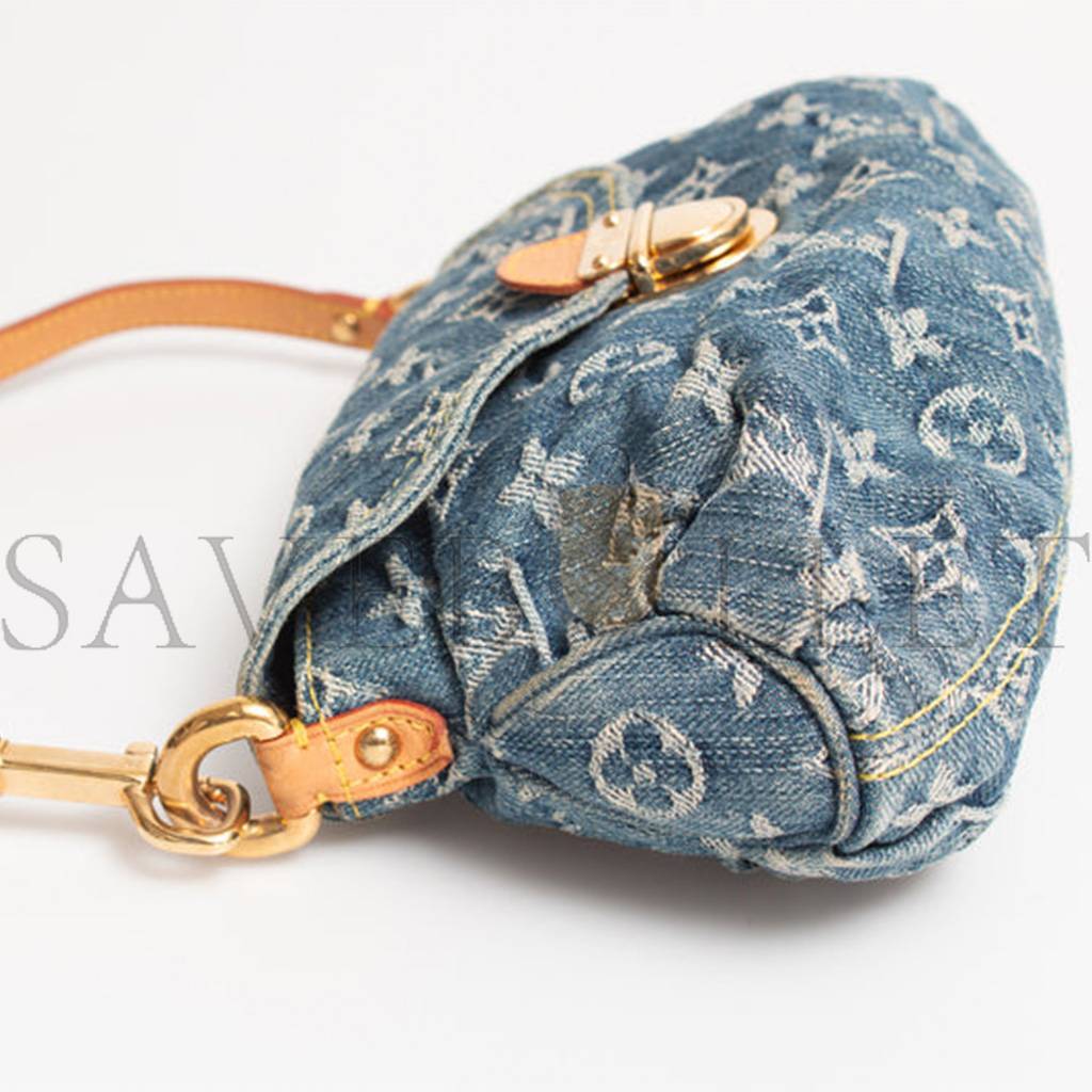 l**is V*t*n monogram denim  pleaty m95050 (26*15*9cm)